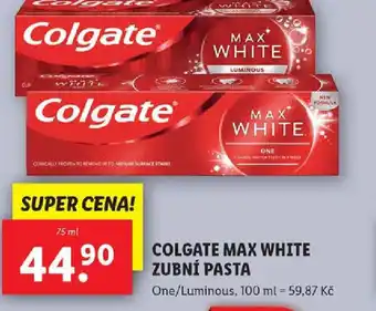 Lidl COLGATE MAX WHITE ZUBNÍ PASTA nabídka