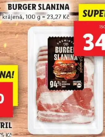 Lidl BURGER SLANINA nabídka