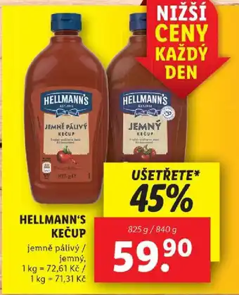 Lidl HELLMANN'S KEČUP nabídka