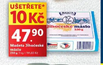 Lidl Madeta Jihočeské máslo nabídka