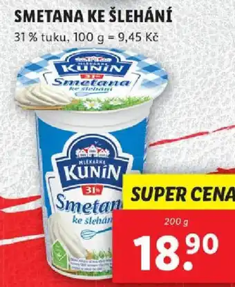 Lidl SMETANA KE ŠLEHÁNÍ nabídka