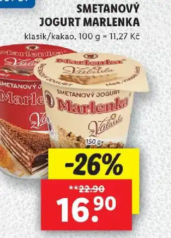 Lidl SMETANOVÝ JOGURT MARLENKA nabídka