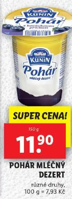 Lidl POHÁR MLÉČNÝ DEZERT nabídka