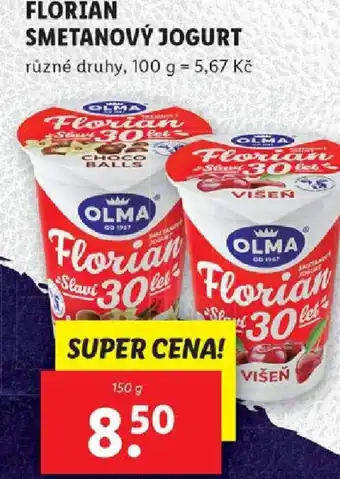 Lidl FLORIAN SMETANOVÝ JOGURT nabídka