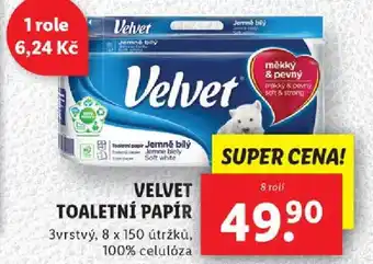 Lidl VELVET TOALETNÍ PAPÍR nabídka