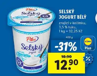 Lidl SELSKÝ JOGURT BÍLÝ nabídka