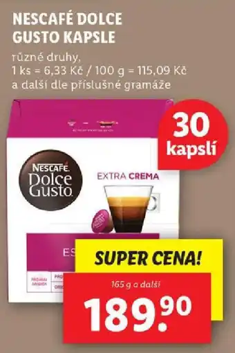 Lidl NESCAFÉ DOLCE GUSTO KAPSLE nabídka