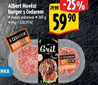 Albert Albert Hovězí burger s čedarem nabídka