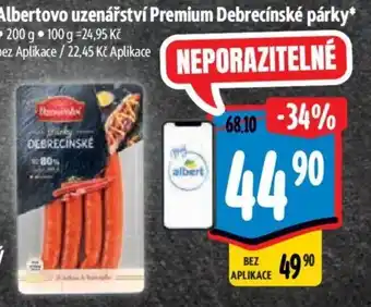 Albert Albertovo uzenářství Premium Debrecínské párky nabídka