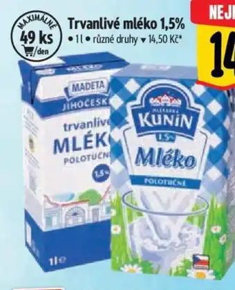 Albert Trvanlivé mléko 1,5% nabídka