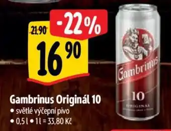 Albert Gambrinus Originál 10 0.5L nabídka