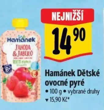 Albert Hamánek Dětské ovocné pyré nabídka