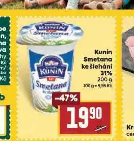 Billa Kunín smetana ke šlehání 31% nabídka