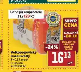 Billa Pivo velkopopovický kozel 10 nabídka