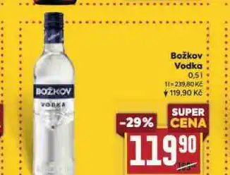 Billa Božkov vodka nabídka