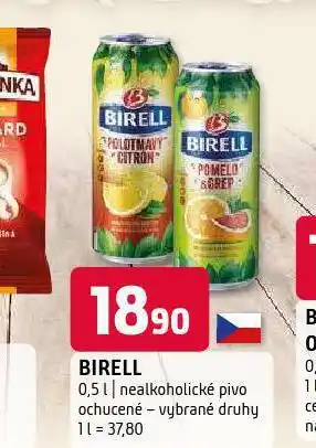 Terno Birell nealkoholické pivo nabídka