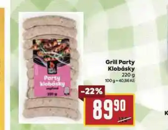 Billa Grill party klobásky nabídka