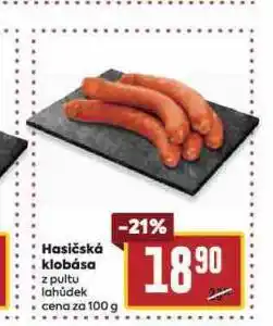 Billa Hasičská klobása nabídka