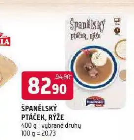 Terno Španělský ptáček, rýže nabídka