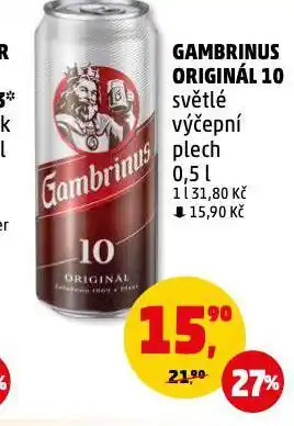 Penny Market Pivo gambrinus nabídka