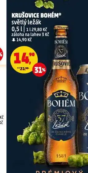 Penny Market Pivo krušovice bohém nabídka
