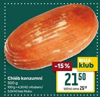 Billa Chléb konzumní nabídka