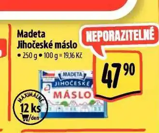 Albert Madeta jihočeské máslo nabídka