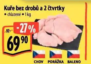 Albert Kuře bez drobů a 2 čtvrtky nabídka