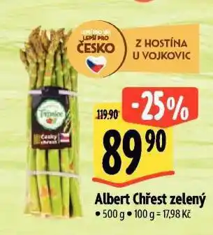 Albert Chřest zelený nabídka
