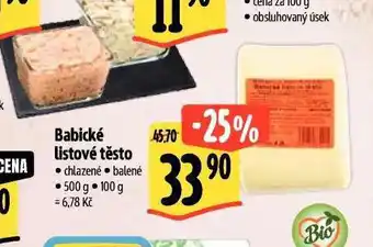 Albert Babické listové těsto nabídka