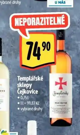 Albert Templářské sklepy čejkovice nabídka