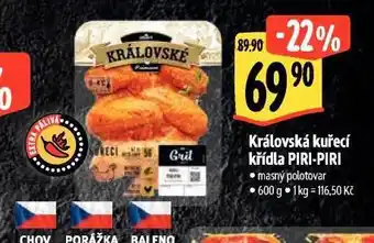 Albert Královská kuřecí křídla piri-piri nabídka