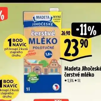 Albert Madeta jihočeské čerstvé mléko nabídka