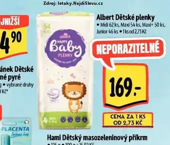 Albert Dětské plenky nabídka