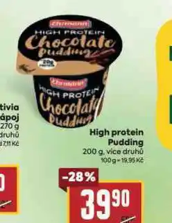 Billa High protein pudding nabídka