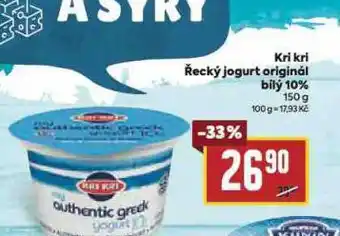 Billa Kri kri řecký jogurt originál bílý 10% nabídka