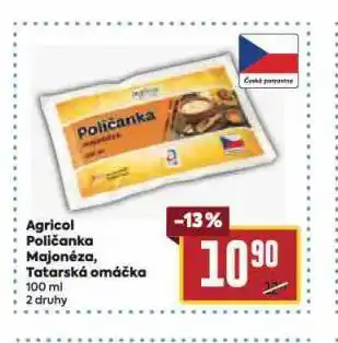 Billa Agricol poličanka majonéza, tatarská omáčka nabídka