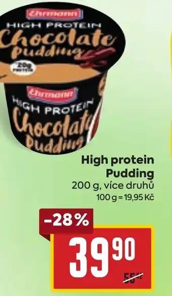 Billa High protein Pudding nabídka