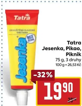 Billa Tatra Jesenka, Pikao, Piknik nabídka