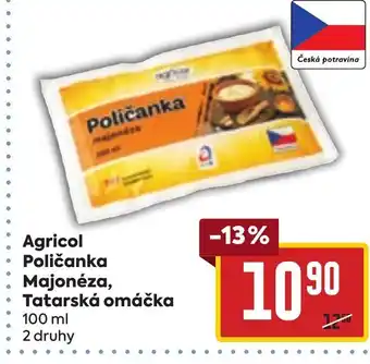 Billa Agricol Poličanka Majonéza, Tatarská omáčka nabídka