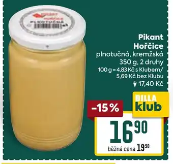 Billa Pikant Hořčice nabídka