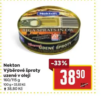 Billa Nekton Výběrové šproty uzené v oleji nabídka