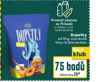 Billa Dupetky nabídka