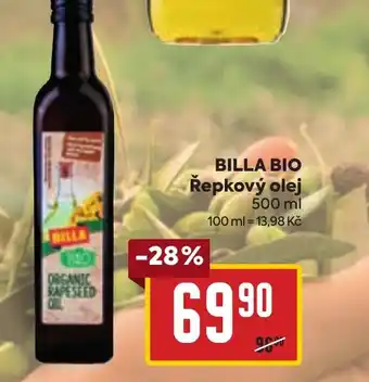 Billa BILLA BIO Řepkový olej 500 ml nabídka