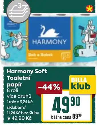 Billa Harmony Soft Toaletní papír nabídka