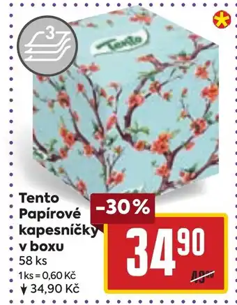 Billa Tento Papírové kapesníčky v boxu nabídka