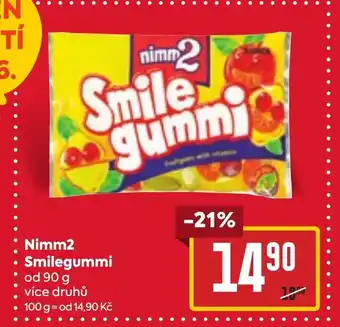 Billa Nimm2 Smilegummi nabídka