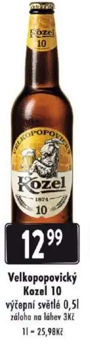 Qanto Velkopopovický Kozel 10 0.5L nabídka