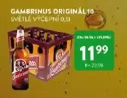 Qanto GAMBRINUS ORIGINAL 10 SVĚTLÉ VÝČEPNI 0,5L nabídka