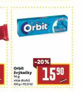 Billa Orbit žvýkačky nabídka